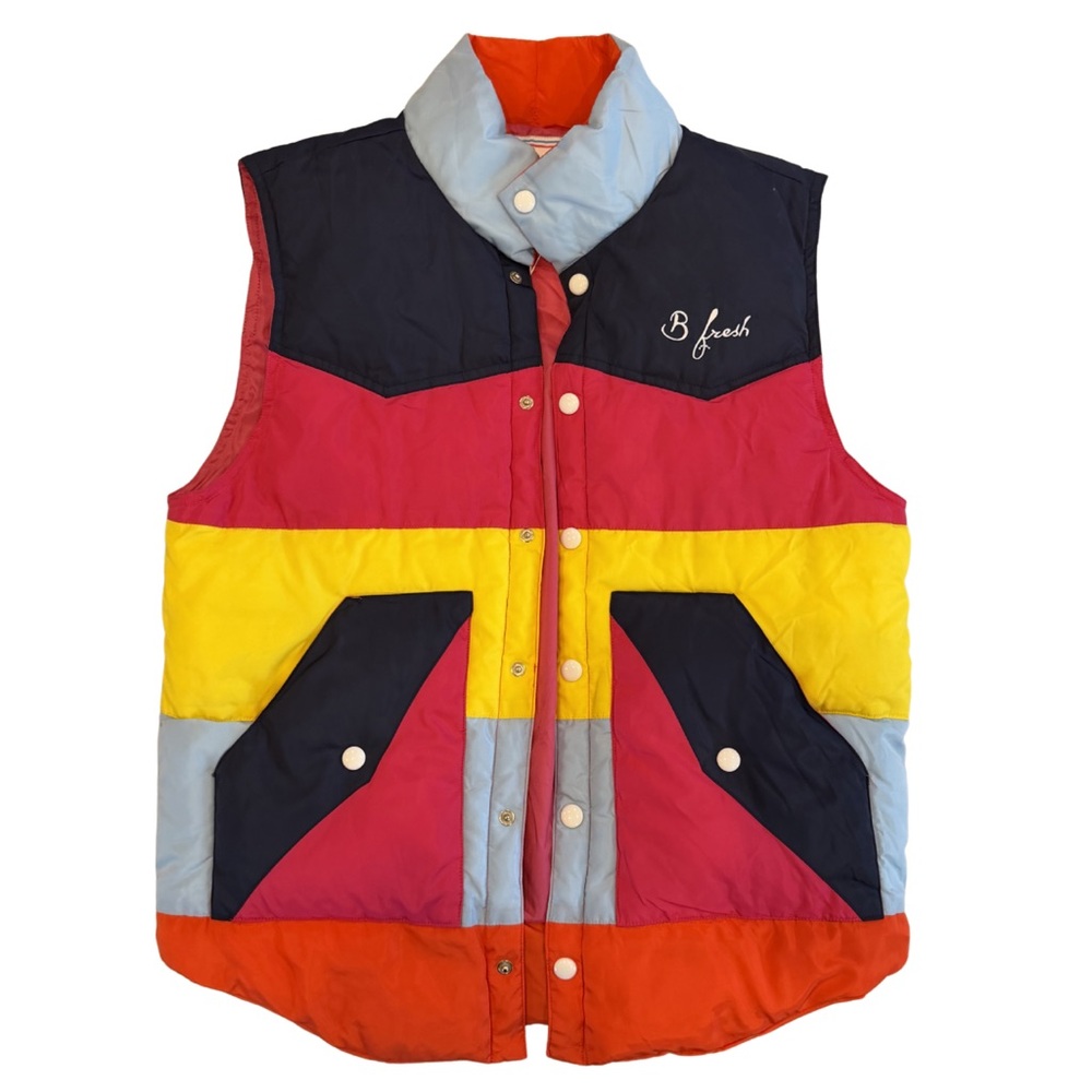 B Fresh Colorblock Puffer Vest Size Small Streetwear Unisex / Men’s S